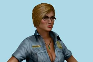 Cybil Bennett Silent-Hill, police, police-girl, girl, female, woman, people, human, xna, characters, rigged